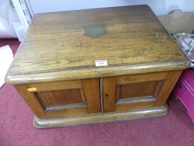 Lot 149 - An early 20th century oak cutlery canteen by...