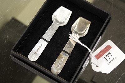Lot 177 - A pair of contemporary silver ice cream spoons,...