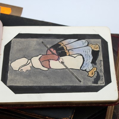 Lot 182 - An early 20th century leather-clad autograph...
