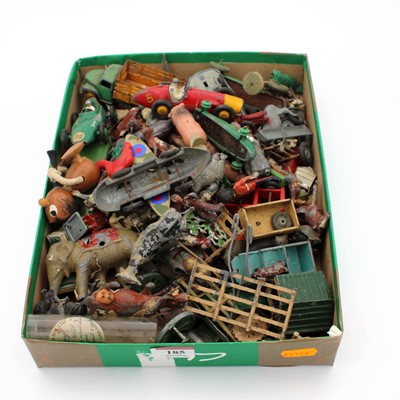 Lot 185 - A collection of painted lead and base metal...