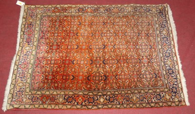 Lot 739 - A Persian woollen red ground Bidjar rug, 150 x...