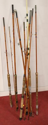 Lot 140 - An Elasticane fishing rod, in two sections,...